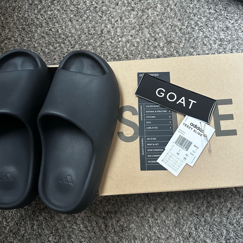 Adidas Black Yeezy Slides